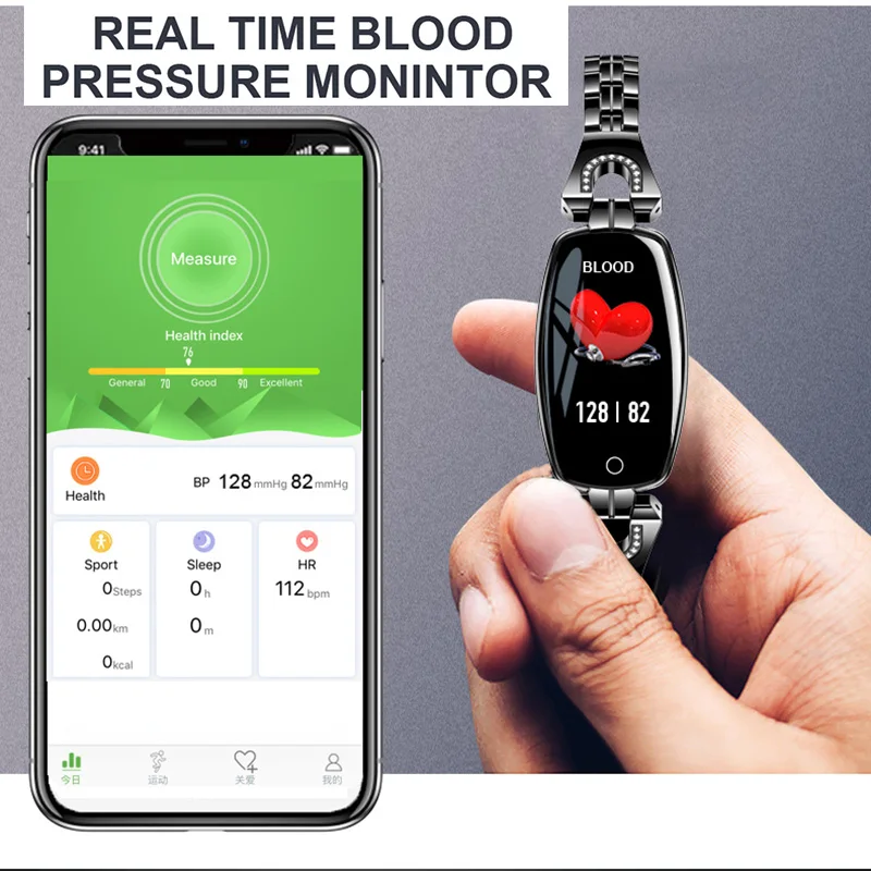 KIWITIME KB18 Smart Watch Fitness Bracelet Activity Band Heart Rate Tracker Blood Pressure Monitor Wristband for Women Smartband |