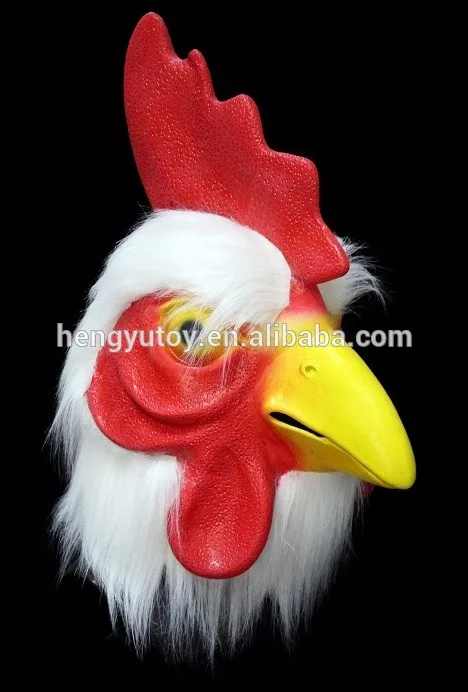 

Halloween Theater Props Latex Animal Mask Cock Head Costume Mask