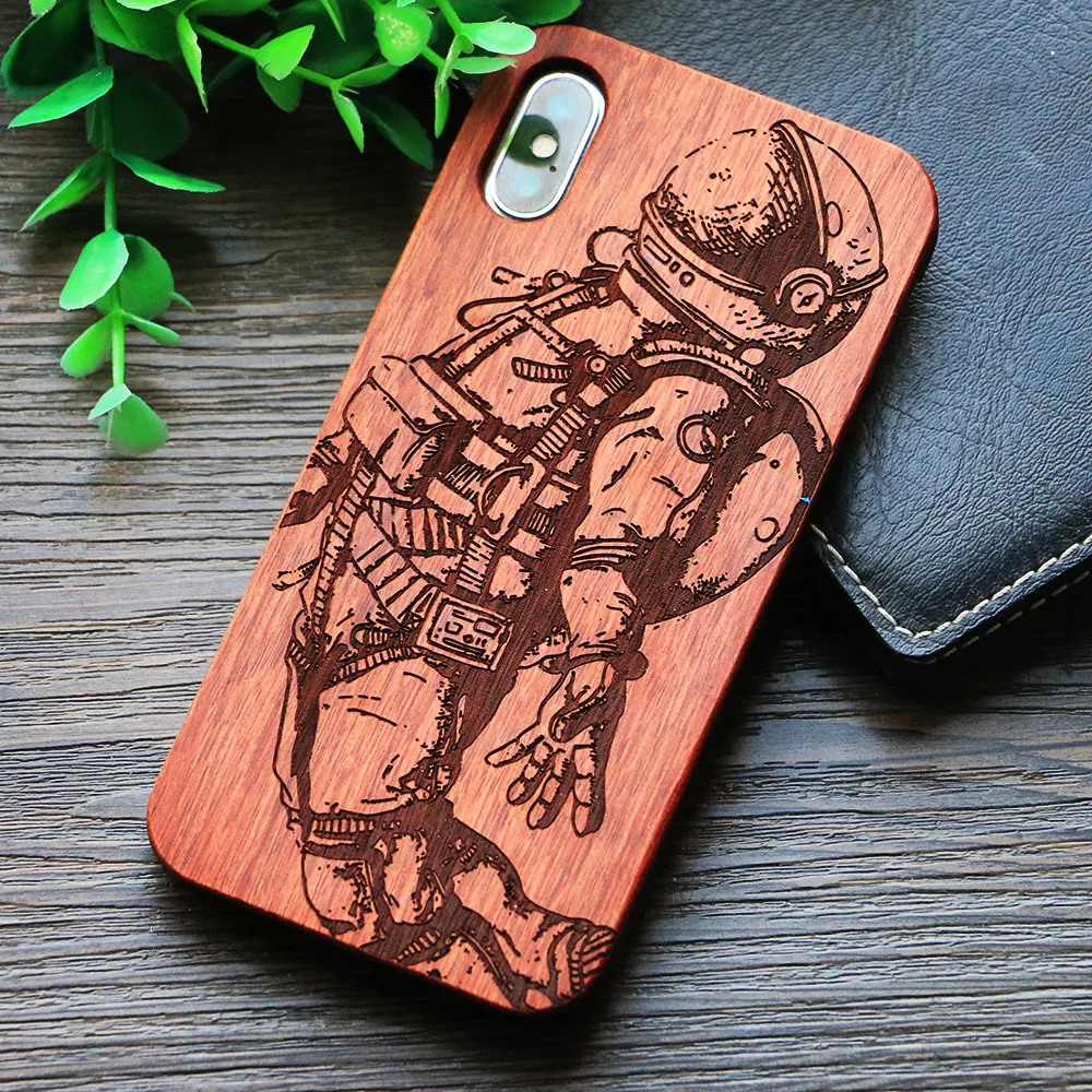 Деревянный чехол для телефона мандалы iPhone 6 6S 7 8 Plus X XS MAX XR Samsung Galaxy S7 Edge S8 Note 9