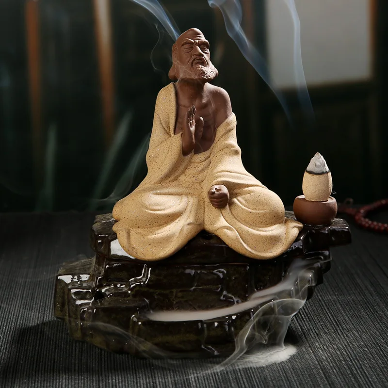 Креативная башня искуственного монаха Bodhidharma конусы для благовоний подставка