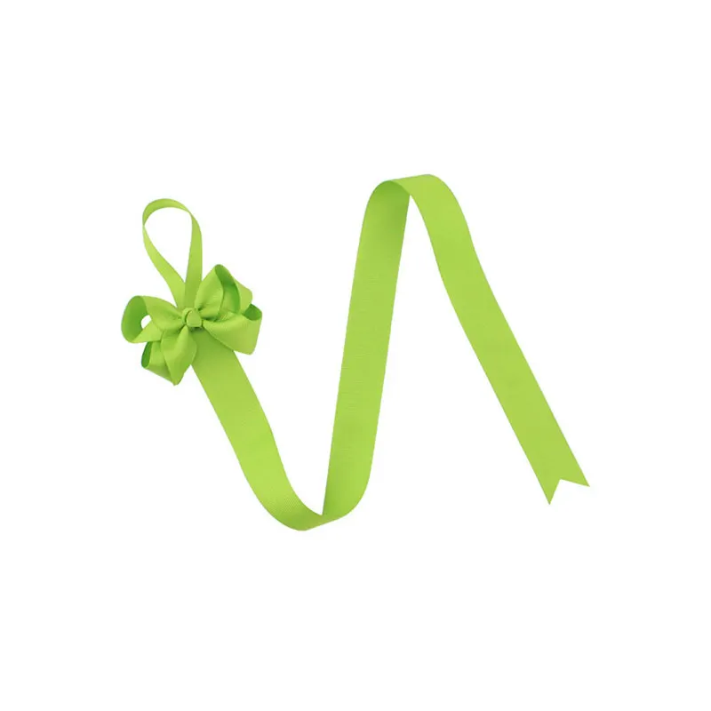 Grass green 36 цветов, милый слон, 1 шт., мультяшный бант в горошек, держатель для волос, длинный зажим для волос ручной работы, органайзер в виде животного, Buterfly - Цвет: Grass green