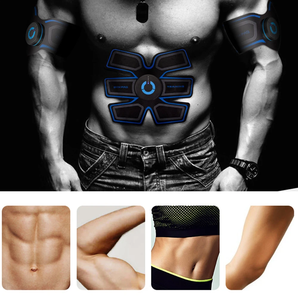 Перезаряжаемый стимулятор ABS мышц брюшной полости EMS тренажер для рук похудения