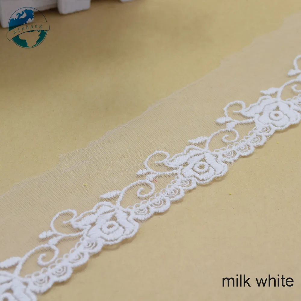Ширина 6 см хлопковая вышитая лента гипюр кружевная отделка или основовязание