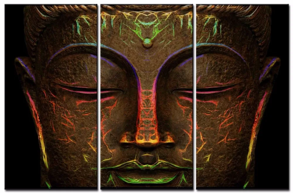 

3 pieces framed Wall Art Picture Gift Home Decoration Canvas Print painting Abstract Buddha series wholesale/10Y-45