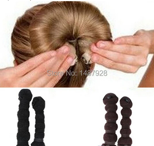 

Fashion Hair Styling Elegant Magic Style Bun Maker Hairstyle Updo DIY Styling Tool 2pcs/set Free shipping A211