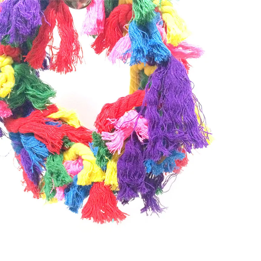 1 шт. кольца для попугаев цветные хлопковые колокольчики веревки игрушки