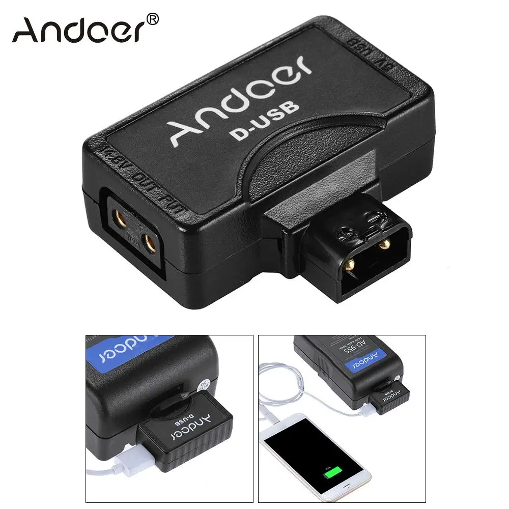 Andoer D Tap на 5 в USB разъем адаптера для V Mount видеокамеры батареи BMCC смартфона