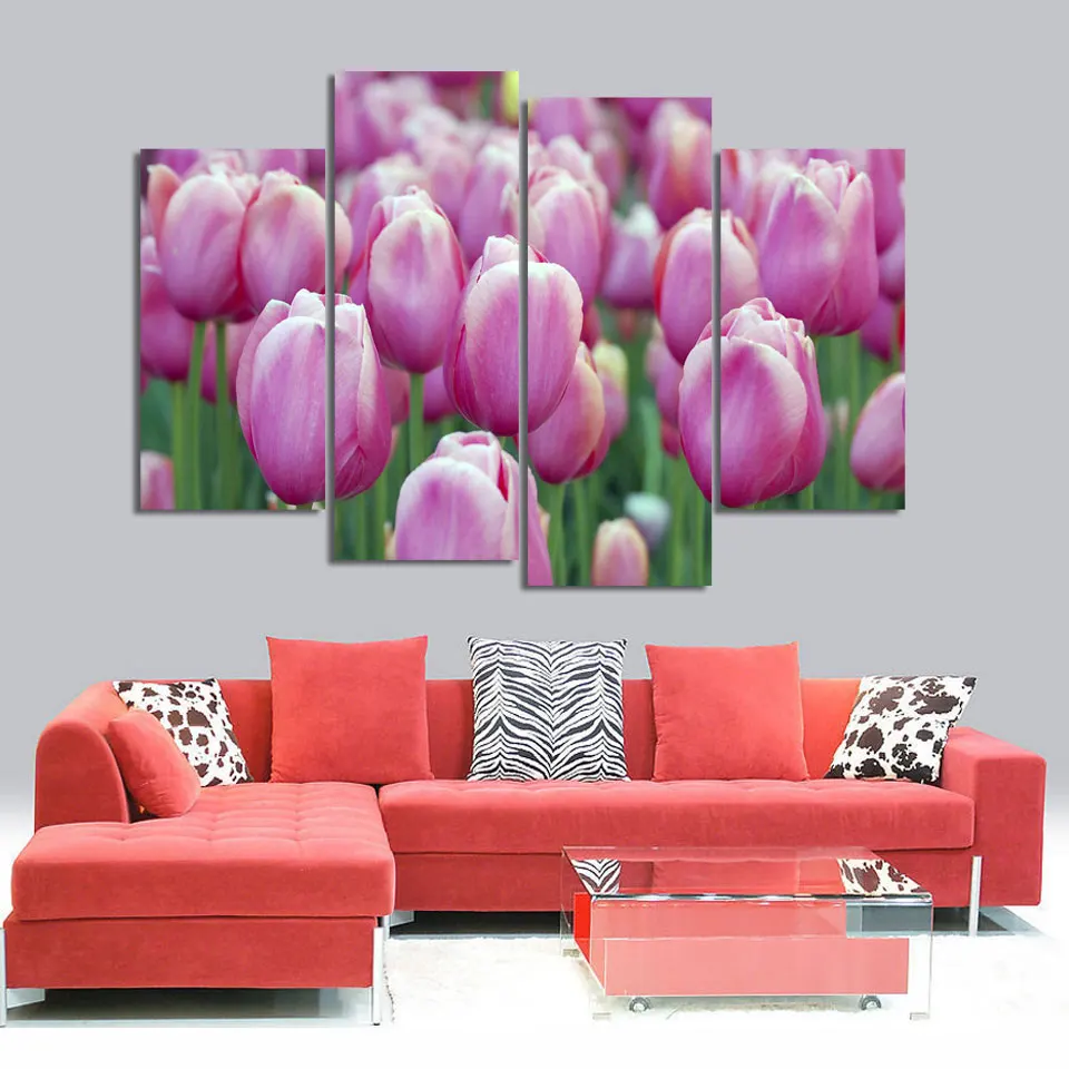 4 шт. без рамки настенная живопись орхидеей цветок холст картина домашнее