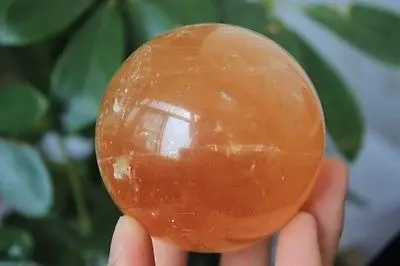 

30mm NATURAL YELLOW CALCITE CRYSTAL SPHERE BALL HEALING