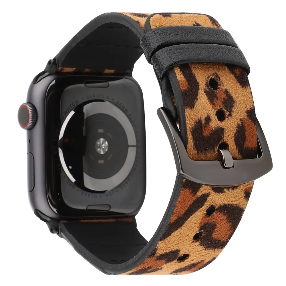 Ремешок с леопардовым принтом для apple watch сменный ремешок из мягкой кожи iwatch 38 мм 40