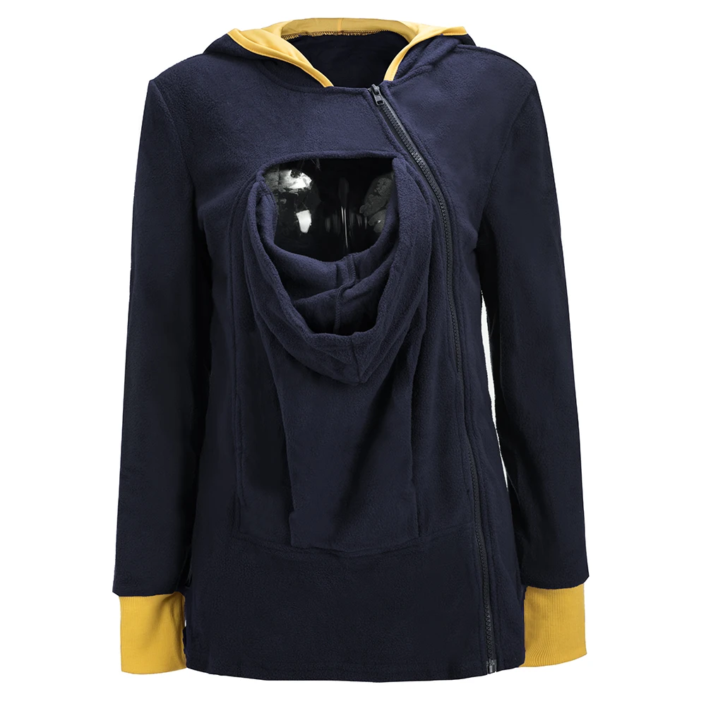 Warm Autumn Kangaroo Carrier Baby Holder Jackets Women's Maternity Hoodies Winter Outwear Pregnancy Coat | Мать и ребенок