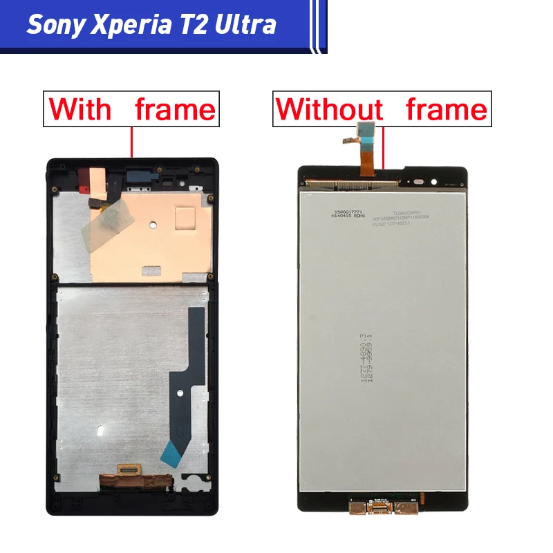 Для SONY Xperia T2 Ultra ЖК-дисплей + сенсорный экран дигитайзер в сборе для Sony D5322 D5303 D5306