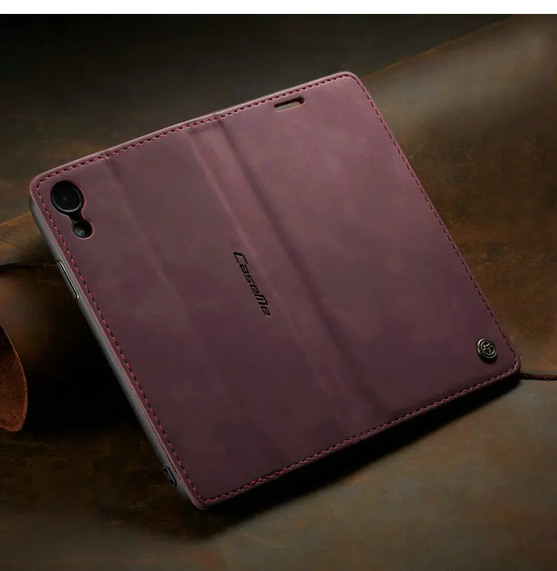 Чехол CaseMe для iPhone XR X 6 s 7 8 Plus Роскошные Ретро слоты для карт тонкий кошелек Флип кожаный чехол для телефона iPhone Xr Xs Max