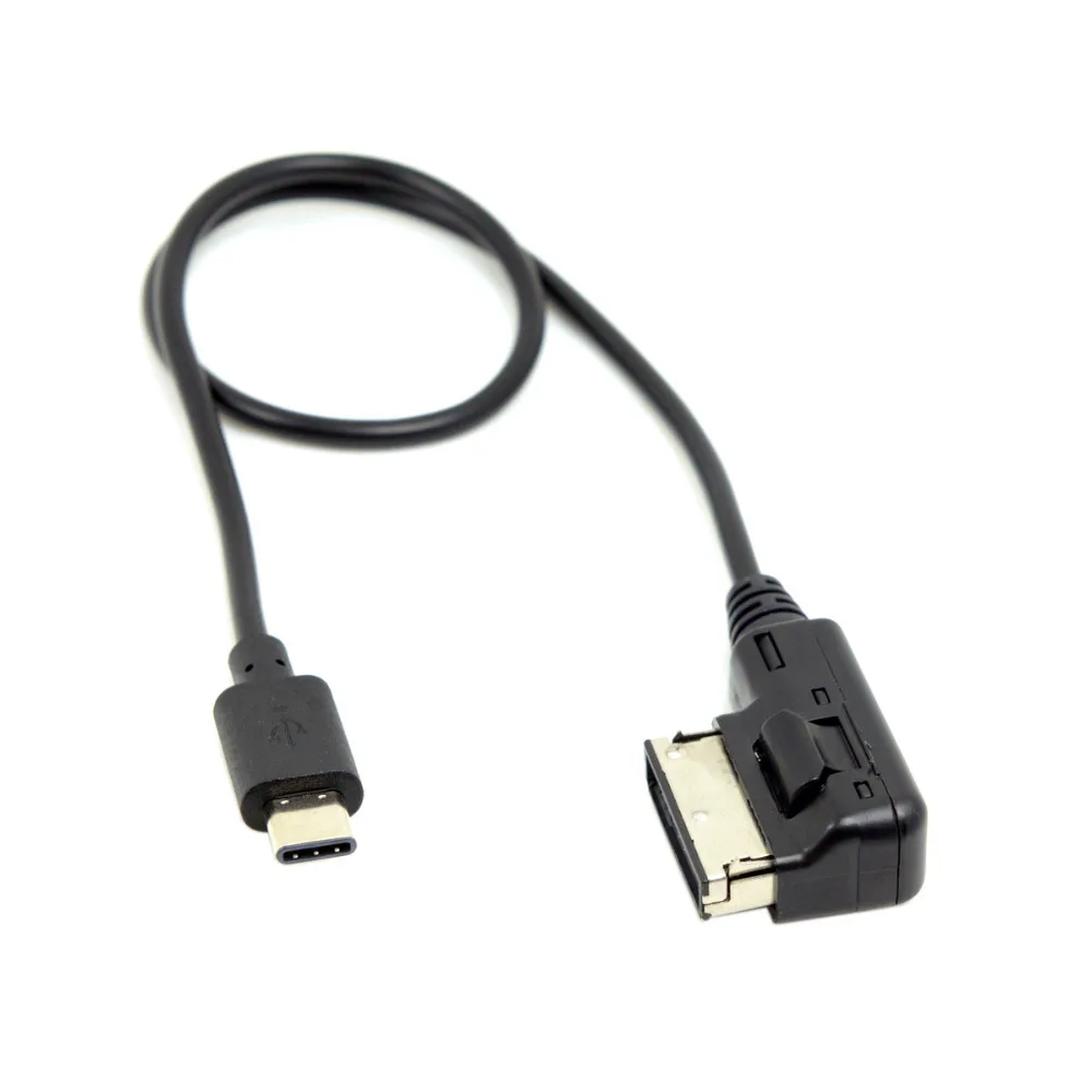 

Jimier 30cm Media In AMI MDI USB-C USB 3.1 Type C Charge Adapter Cable For Car VW AUDI 2014 A4 A6 Q5 Q7 & for Chromebook