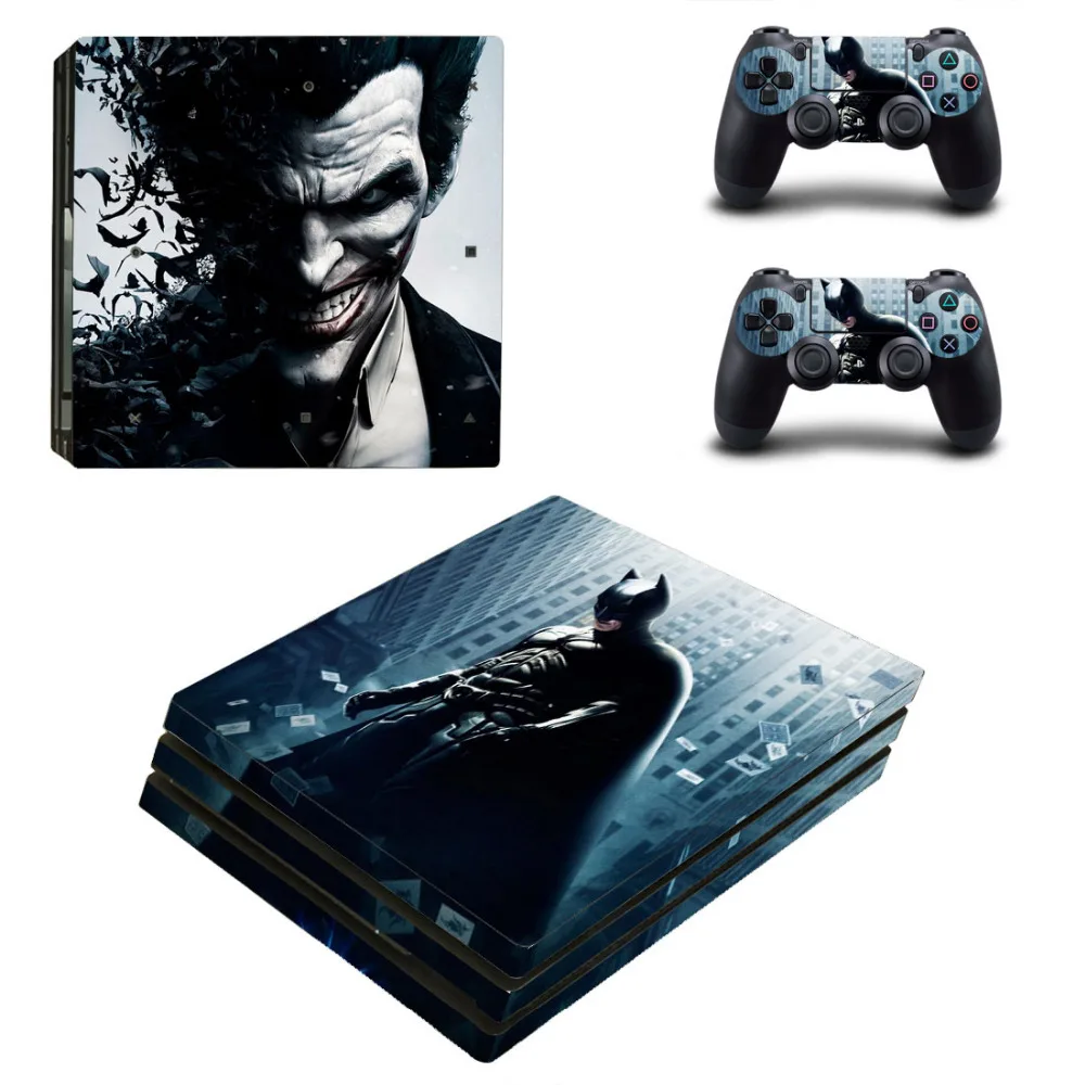 DC Бэтмен PS4 Pro кожи Стикеры наклейка для sony PS4 Игровые приставки 4 Pro Slim консоли и 2 джойстик игровой Стикеры s винил
