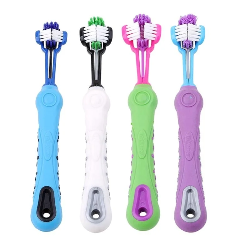 1 шт. Щетка для собак дополнение зубная щетка ухода за зубами животных случайный