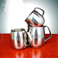 milk jugs inox 304 stainless steel drum coffee pull cup milk foam tank juice cans gravy boats or creamer pots