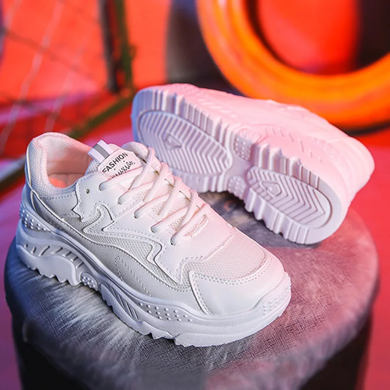 Женская Вулканизированная обувь Модные кроссовки Сетчатые на платформе Tenis Feminino