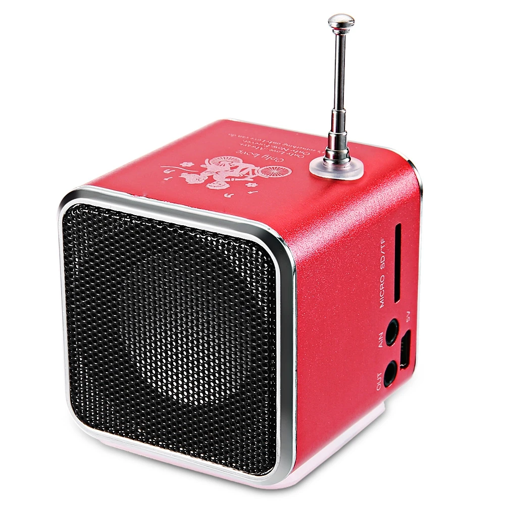 Bluetwo TD V26 Mini Speaker Портативный Цифровой ЖК ДИСПЛЕЙ Звук Micro SD/TF Fm радио Музыка Стерео