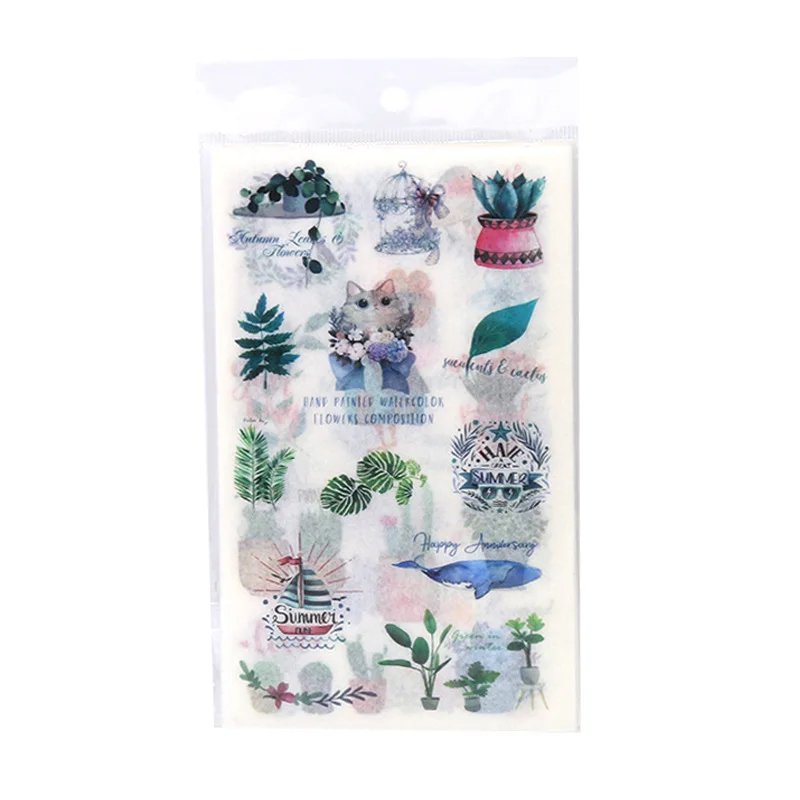 Оригинальные маленькие наклейки в европейском и американском стиле 6 шт.