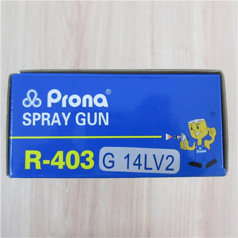 Prona R-403 ручной пистолет с чашкой,, покраска автомобиля пистолет, 1,2 1,4 1,5 1,6 1,8 2,0 2,5 насадка таблицу размеров, чтобы выбрать, R403 пистолет
