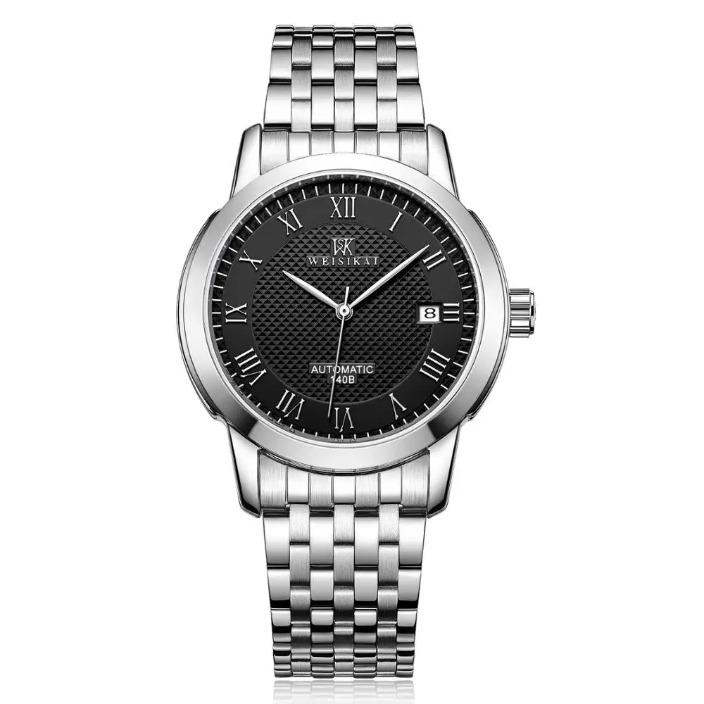 Автоматические механические часы WEISIKAI мужские роскошные брендовые