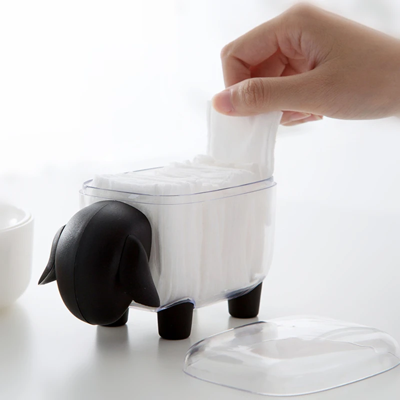 Контейнер Qtip в форме мультяшной овцы органайзер для макияжа коробка хранения