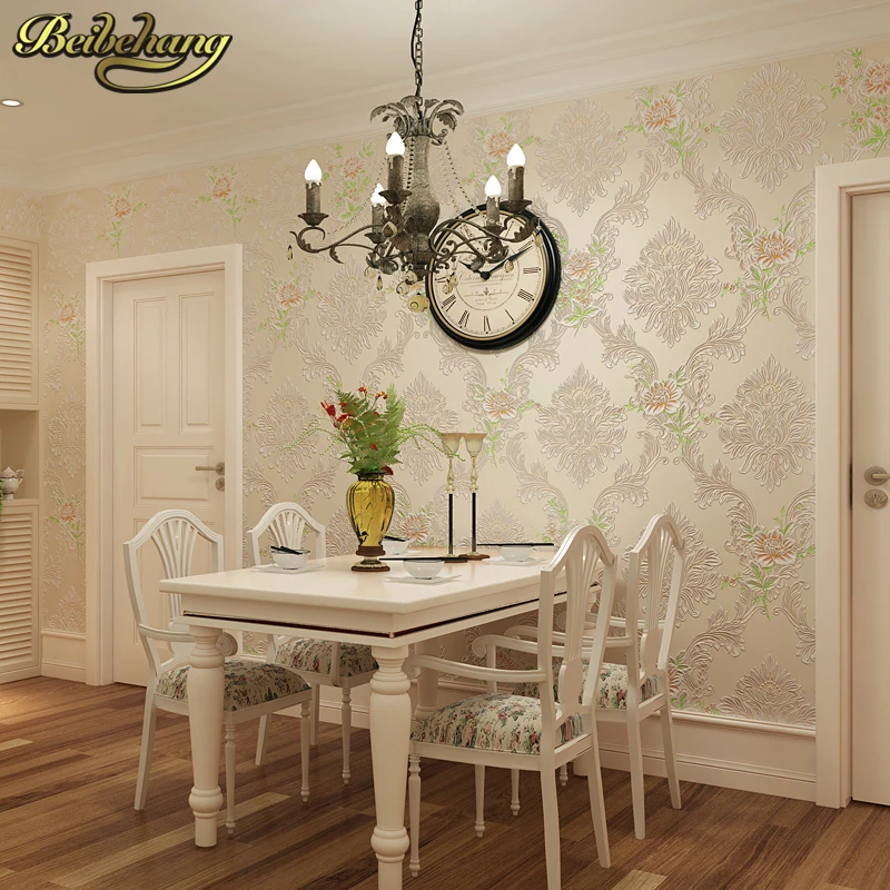Европейские классические обои beibehang 3D напольное покрытие Дамасские тисненые