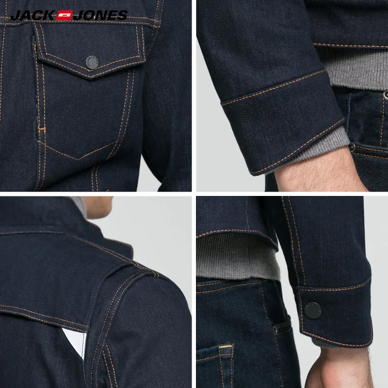 Jack Jones 2018 Весна Новинка Мужский Пиджак с Хлопок 92% Стильный Кардиган Плотная Штань
