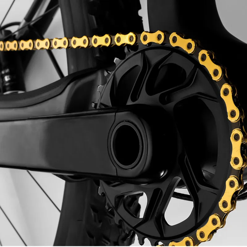 KMC X12 12 Скоростей 126L MTB горный велосипед цепь 12 s золото, серебро, черно-Золотая цепь