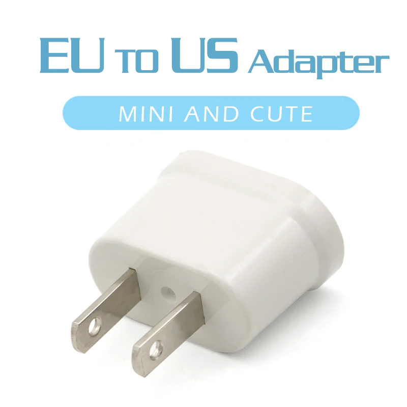 1PC US Adapter Plug EU to US Travel Wall Electrical Power Charge Outlet Sockets 2 Pin Plug Socket Euro Europe To USA