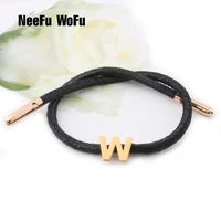 neefuwofu 26 letter bracelets stainless steel gold de madera pulseira estrela de cinco pontas wooden bracelet perles