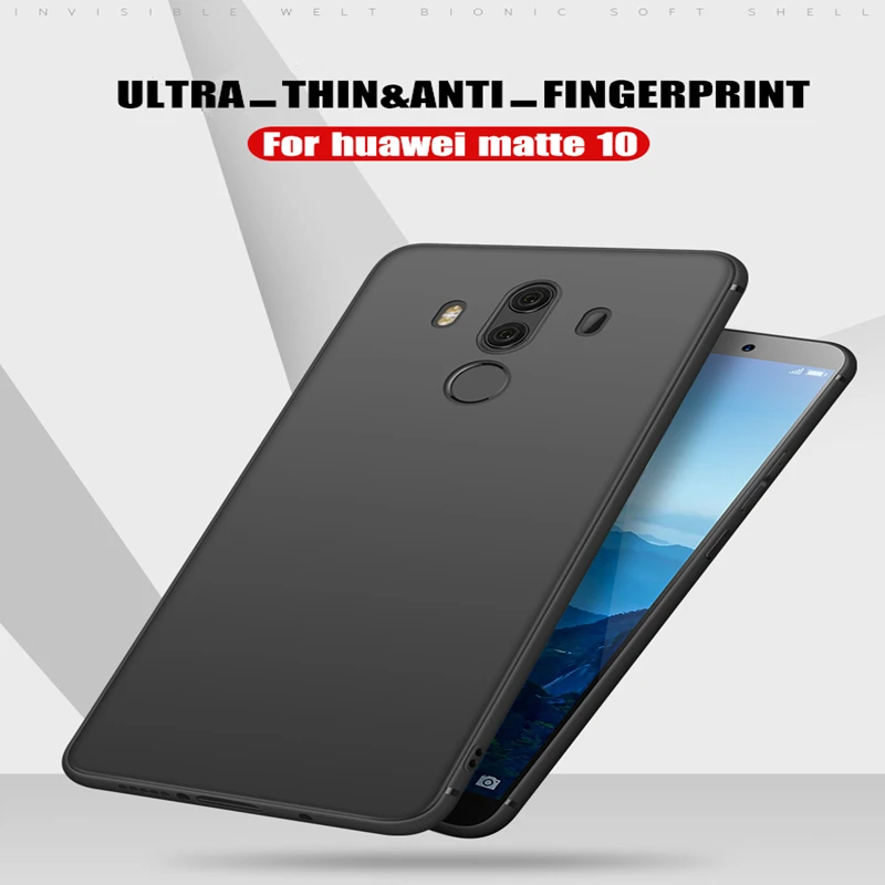 Роскошные задняя крышка для huawei Коврики 10 Lite случае 360 защиты Мягкий матовый