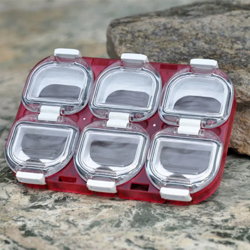 6 отсеков мини водонепроницаемый рыболовные снасти Коробка для рыболовных
