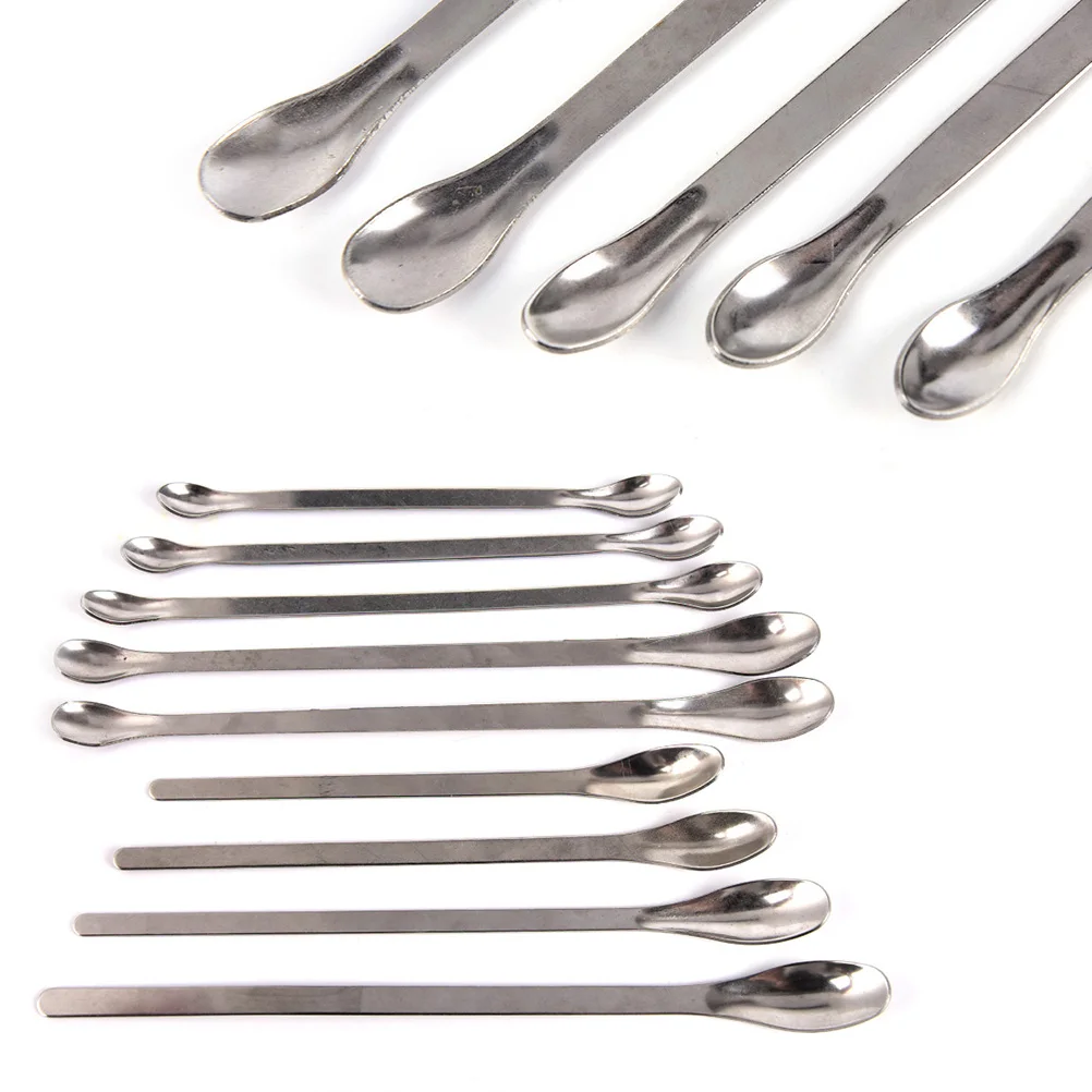 

Double-Head Silver Lab Dental Spoon Medical Instruments Experiment Stainless Steel Medicine Spoon Scraper