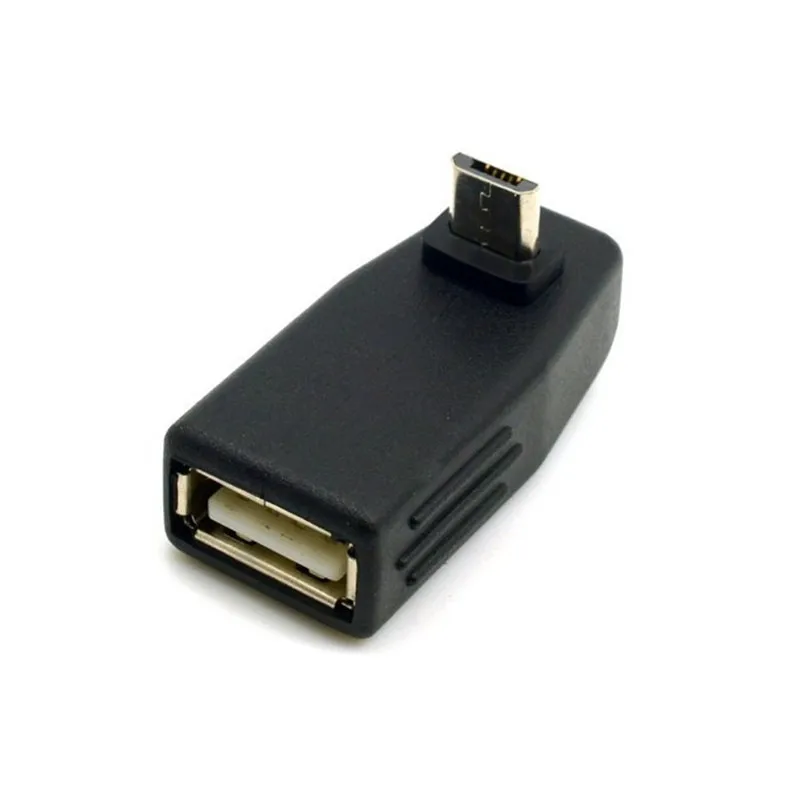2шт 90 градусов вверх и вниз прямоугольный Micro usb type B к USB Женский OTG адаптер разъем