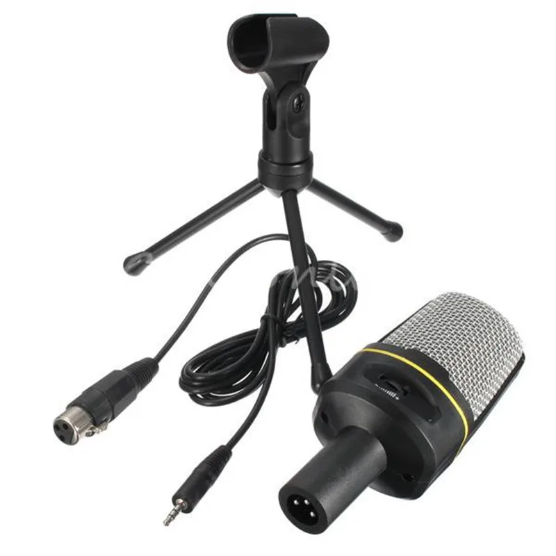 Недорогой компьютерный конденсаторный микрофон стойка Студийный 3 5 мм проводной