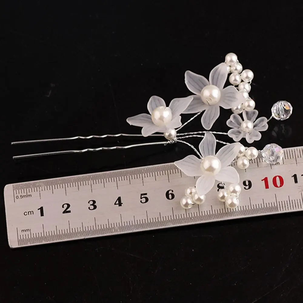 1 шт. вилки для волос с красными цветами и кристаллами свадьбы имитатор жемчужные