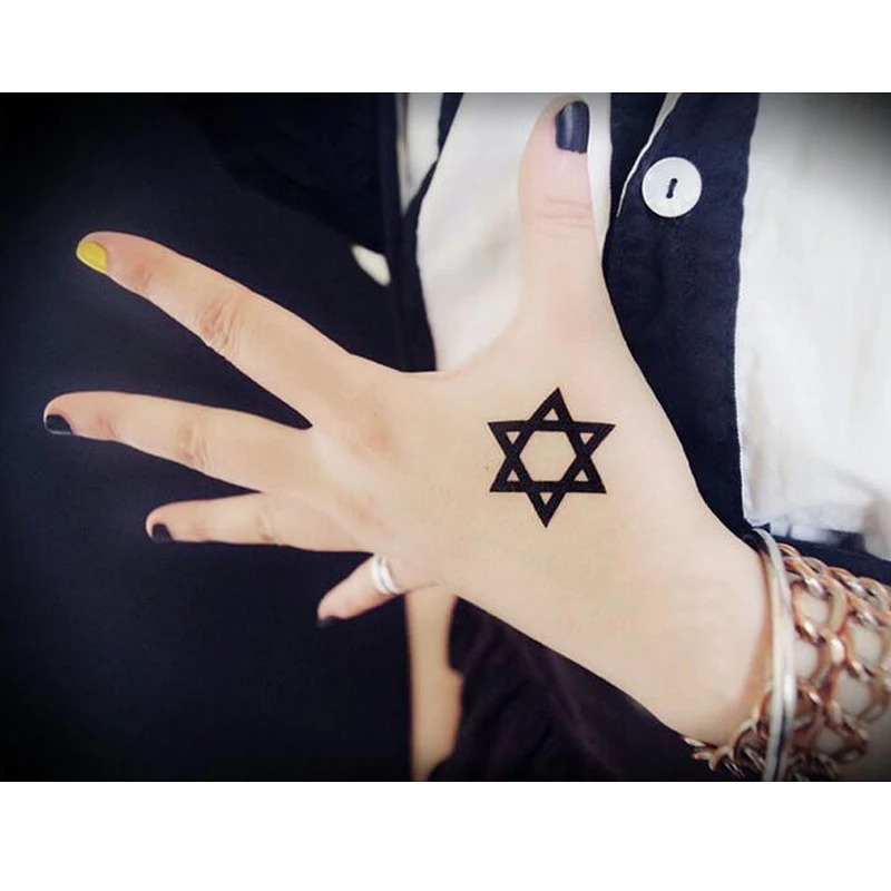 Hexagram милый тренд анимация мультфильм логотип тату 3 см * стикер XR002|stickers stickers|cartoon