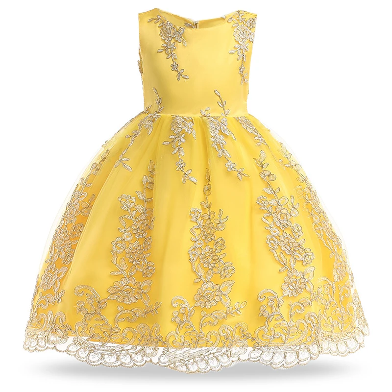 2019 Winter Toddler Girls Dress Wedding Kids Dresses For Children Clothing Birthday Party Flower Lace Princess | Детская одежда и
