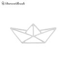 DoreenBeads подвески из сплава оригами, лодки серебристого цвета, полые 31 мм (1 28 дюйма) x 14 мм (48 дюйма), 5 шт.