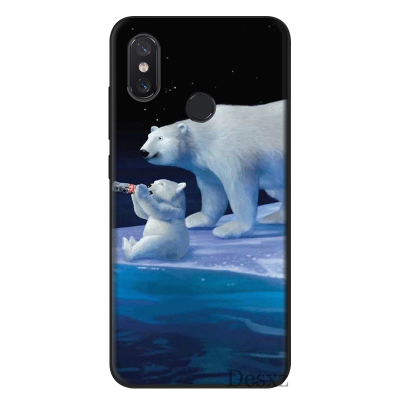 Desxz силиконовый чехол для мобильного телефона Xiaomi Redmi GO 7 S2 4A 4X5 5A Plus 6 6A Pro Чехол с мультяшным полярным медведем сумка в виде ракушки