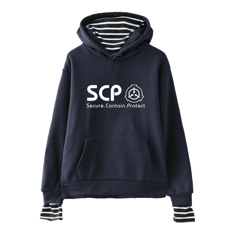 Модные хип-хоп печатные искусственные толстовки из двух частей с принтом Scp Foundation