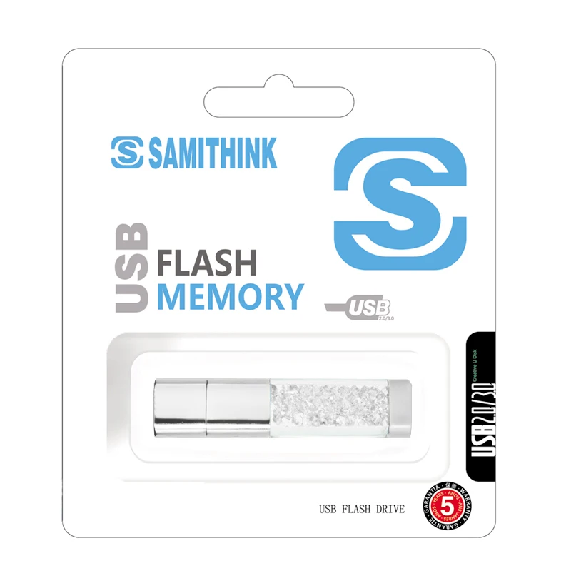 Модный Кристальный USB 2,0 флэш-накопитель пользовательский подарок USB флэш-накопитель 10 цветов USB ключ флэш-памяти 64 ГБ 32 ГБ 16 ГБ 8 ГБ 4 ГБ - Цвет: Белый