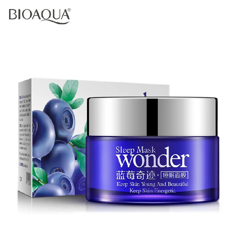 Маска для сна BIOAQUA Wonder маска из натуральной черники акне увлажнения и контроля