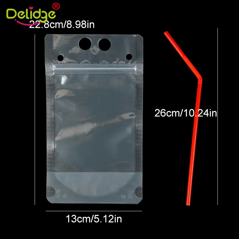 Delidge 5 шт пластиковый упаковочный пакет для напитков мешочек сок Зеленый чай