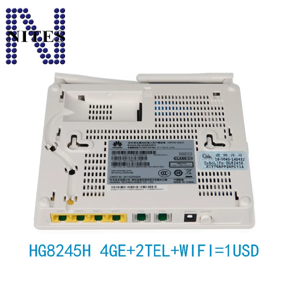 Оригинальный Hua wei GPON ONU HG8245H 4GE + 2TEL WIFI 1USB белый цвет и режим маршрутизатора