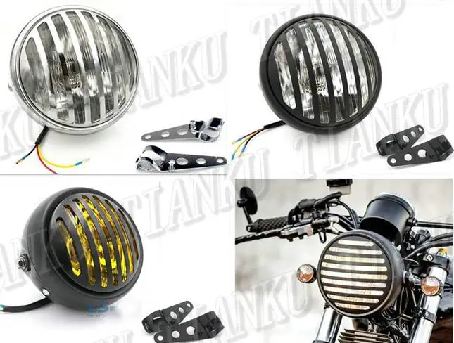 Металлическая решетка 7 &quotголовная лампа + крепление для Kawasaki Vulcan Classic VN 400 VN500 VN800