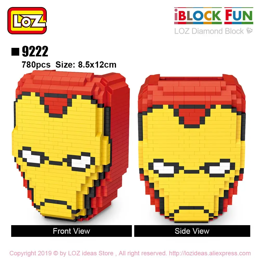 LOZ Diamond Blocks Super Hero Iron Movie Characters Plastic Building Model Educational Toys for Children Pen Holder DIY | Игрушки и