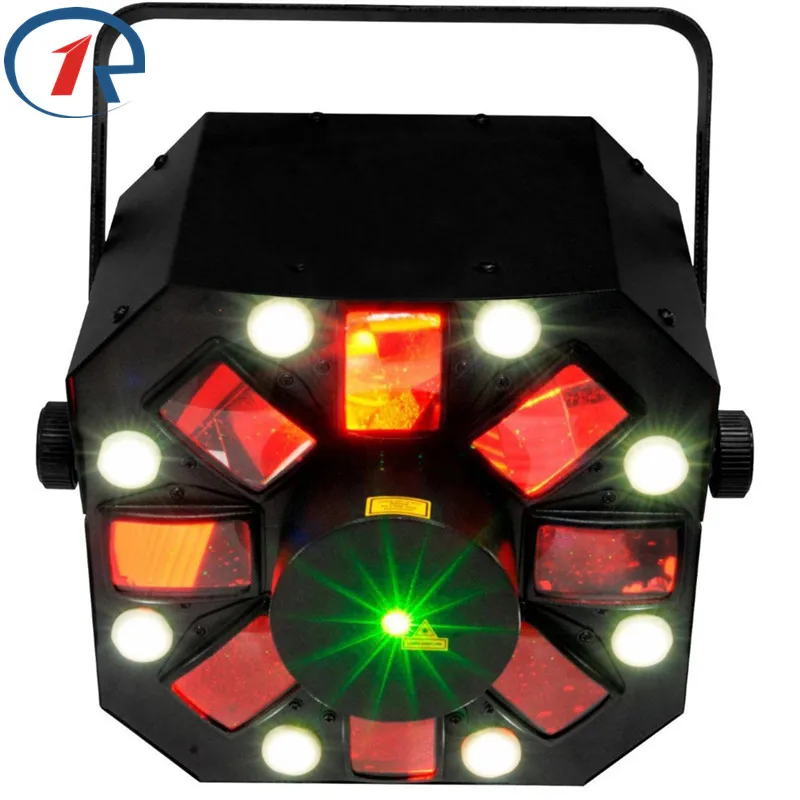 ZjRight 3 в 1 лазерный/Стробоскоп/вращающийся праздничный сценический свет луна